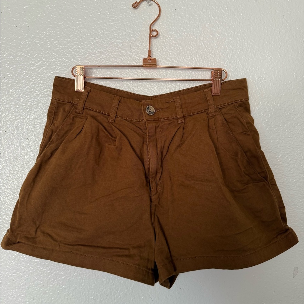Free People Billie Chino Brown High Waist Women's Shorts — Size 4